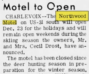 Northwood Motel - Dec 1964 Opening Article (newer photo)